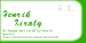 henrik kiraly business card